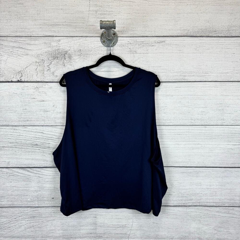 Fabletics Plus Size Deep Navy Blake Active Sleeveless Muscle Tank Size 4X